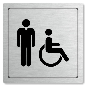 Piktogram WC muži Invalidé